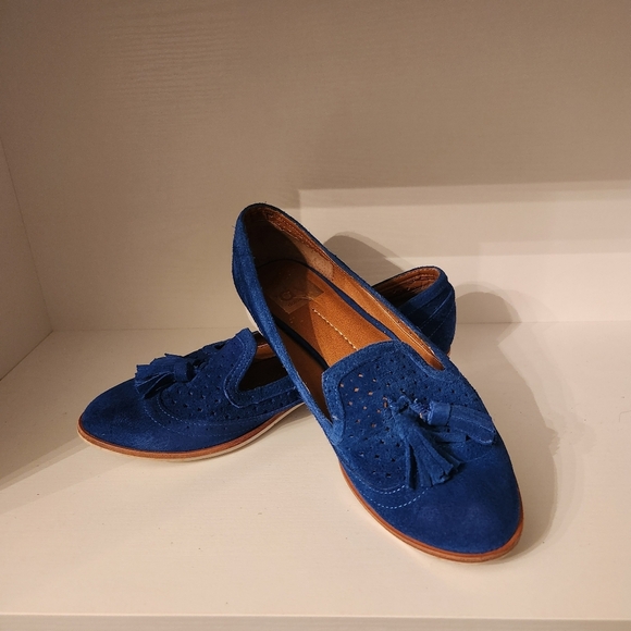 DV Dolce Vita Blue Suede Loafers Sz 8 - Picture 1 of 6
